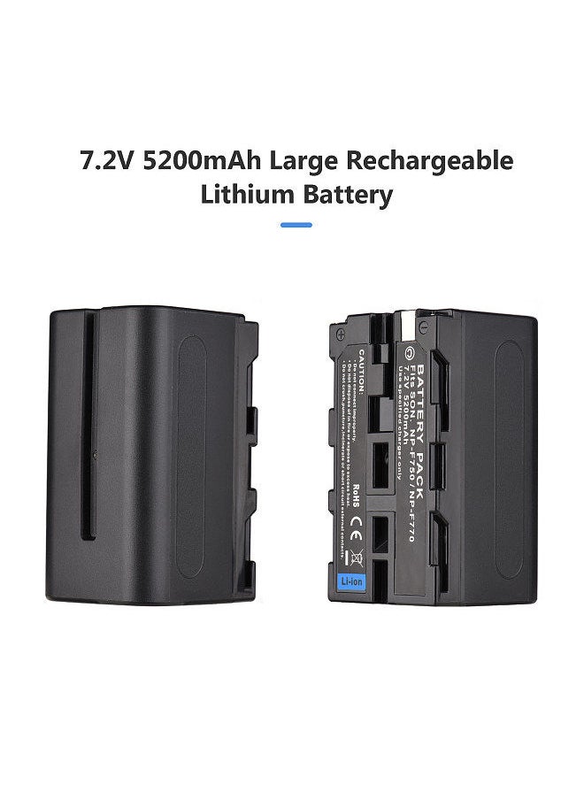 ANDOER - NP-F750/ NP-F770 Camera Battery and Charger Kit 1PC 7.2V 5200mAh Large Rechargeable Battery with USB Cable Replacement for SONY NP-F550 F570 F750 F770 F960 F970 - Image 1
