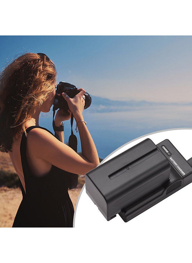 ANDOER - NP-F750/ NP-F770 Camera Battery and Charger Kit 1PC 7.2V 5200mAh Large Rechargeable Battery with USB Cable Replacement for SONY NP-F550 F570 F750 F770 F960 F970 - Image 1