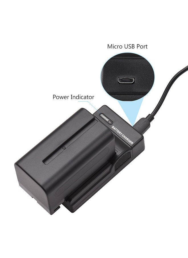 ANDOER - NP-F750/ NP-F770 Camera Battery and Charger Kit 1PC 7.2V 5200mAh Large Rechargeable Battery with USB Cable Replacement for SONY NP-F550 F570 F750 F770 F960 F970 - Image 1