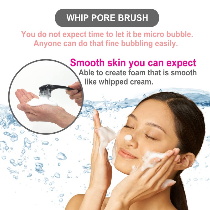 VESS Whip Pore Face Cleansing Brush Kit | Ergonomic Handle With Hanging Loop, Round & Soft Bristles & Compact Design - Image 5