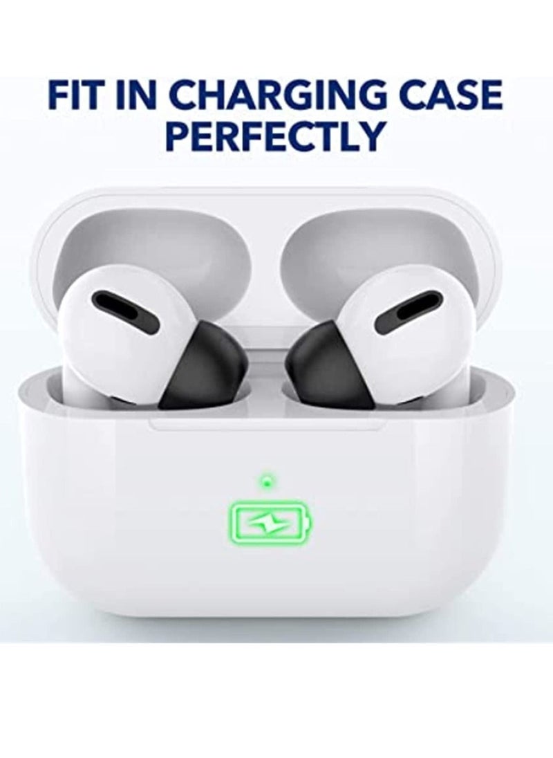 SYOSI - Ear Tips Replacement Memory Foam Tips Compatible for Airpods Pro, Fit in The Charging Case, Anti-Slip Reducing Noise in-Ear Eartips, Black Ear Buds with Portable Storage Box 6 Pairs - Image 1