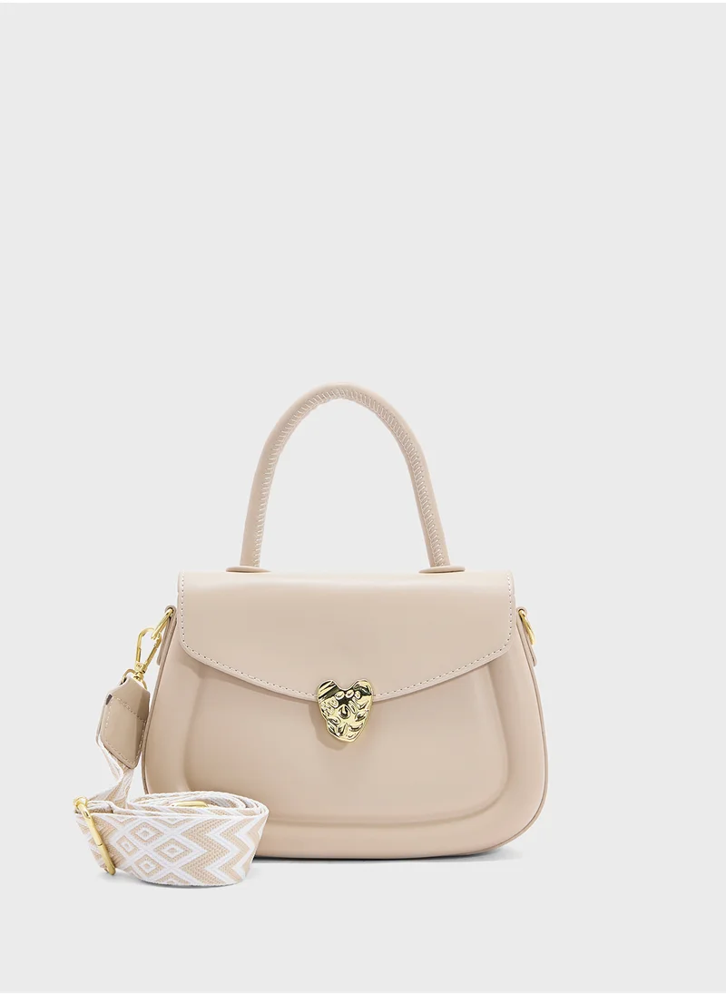 Ginger Heart Closure Satchel Bag