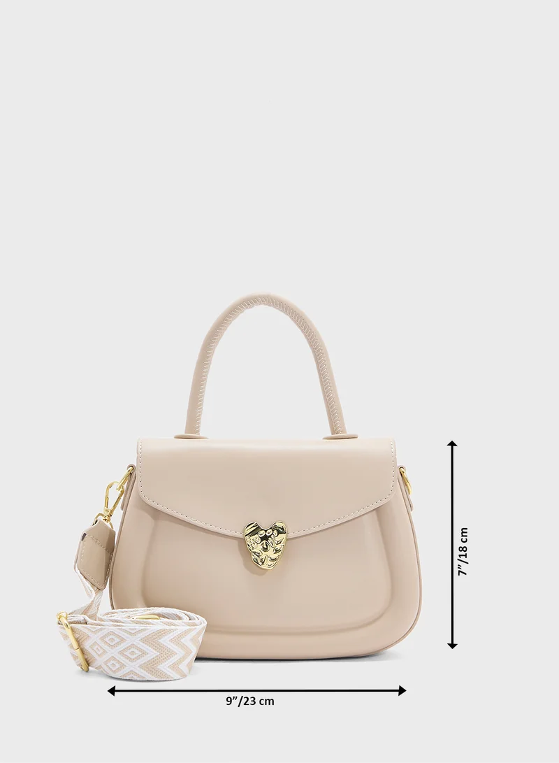 Ginger Heart Closure Satchel Bag