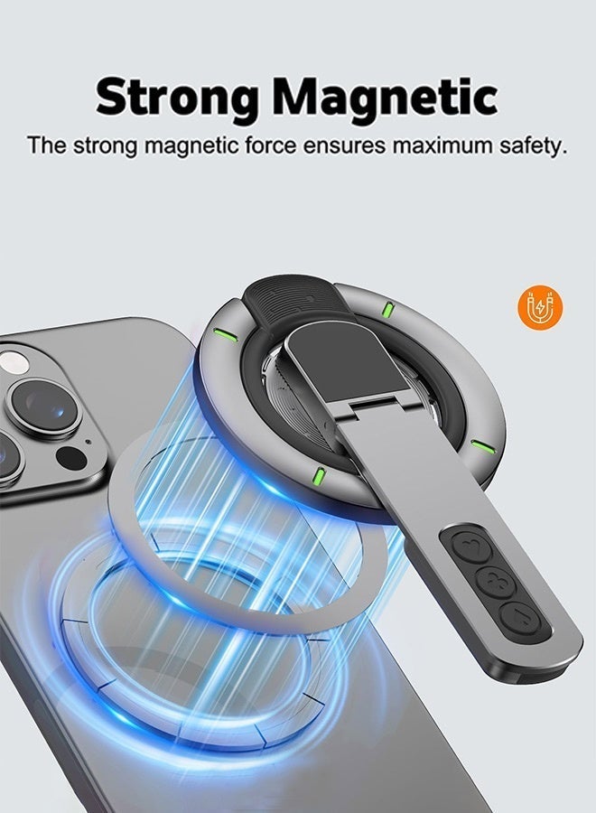 NL حامل هاتف مغناطيسي للسيارة مع ملحقات MagSafe لأجهزة iPhone Air/17 16 15 Pro Max/iPad/Samsung، قابل للدوران 360 درجة - Image 3