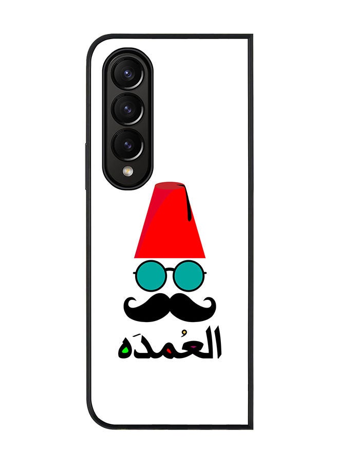 Stylizedd Rugged Black edge case for Samsung Galaxy Z Fold4 Slim fit Soft Case Flexible Rubber Edges Anti Drop TPU Gel Thin Cover - The Boss - Image 1