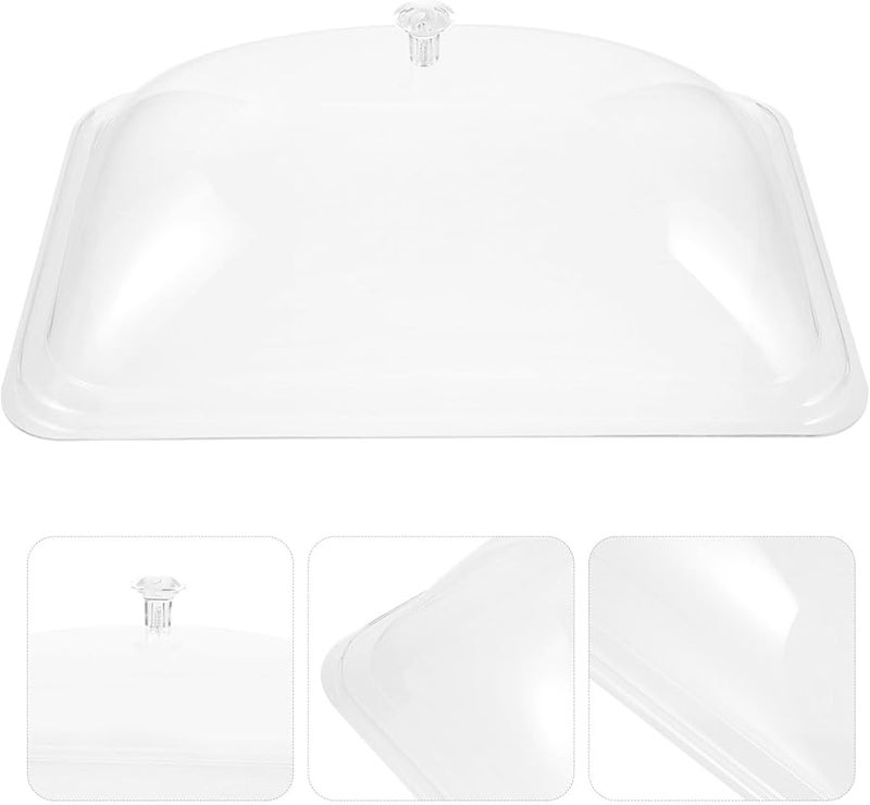 غطاء طعام قبة كيك بلاستيكي مستطيل للمنزل والمطعم والمخبز والفندق - Image 4