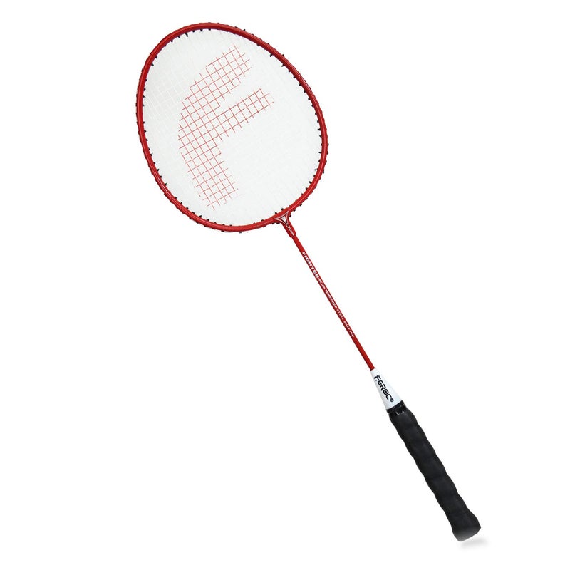 FEROC Fighter Aluminum Badminton Racquet Set of 2 with- 3 Pieces Feather SHUTTLES Badminton kit, Red - Image 4