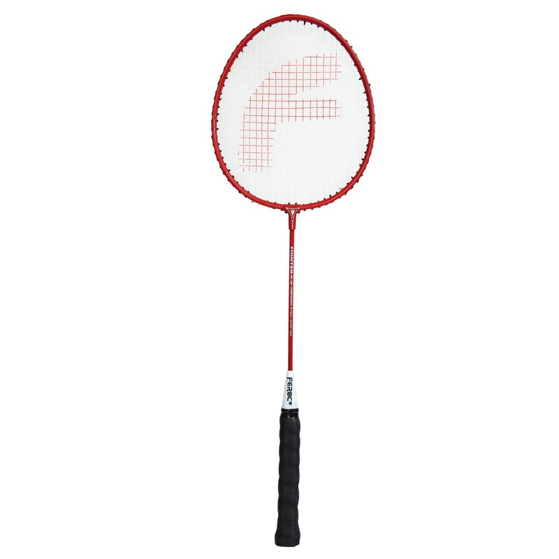 FEROC Fighter Aluminum Badminton Racquet Set of 2 with- 3 Pieces Feather SHUTTLES Badminton kit, Red - Image 2