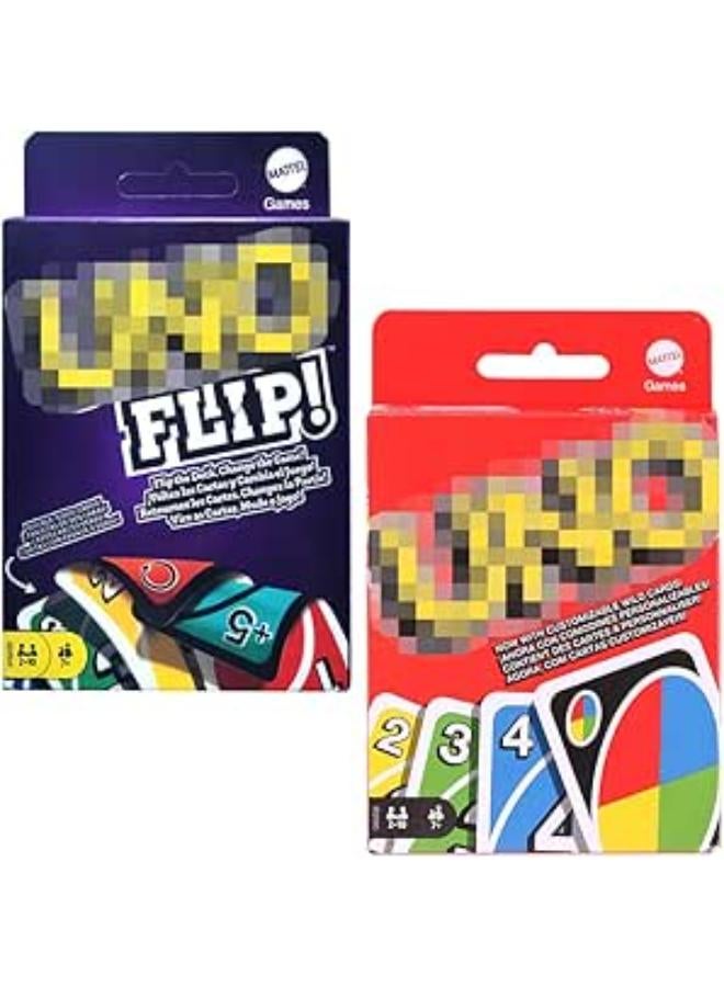 لعبة بطاقات CBOSNF U-NO: عبوتان، 112 بطاقة لكل عبوة، مناسبة للأعمار من 7 سنوات فما فوق، لعبة مطابقة كلاسيكية من 2 إلى 10 لاعبين