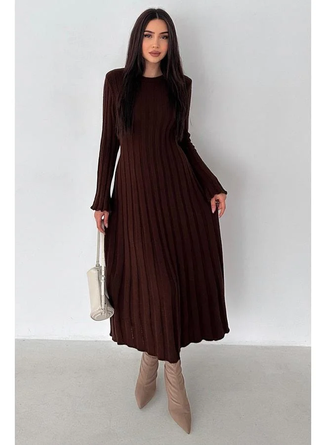 Women's Ribbed Long Knit Dress – Grey Flow