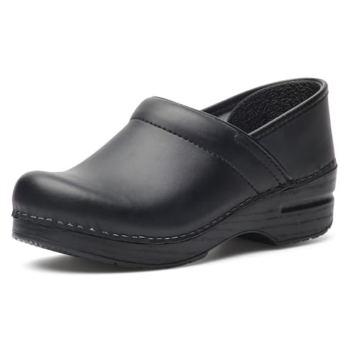 Dansko Women’s Professional Slip-On Clogs –Rocker Sole and Arch Support for Comfort-Ideal for Nursing, Food Service, Healthcare Black Box 5.5-6 M US - Image 1