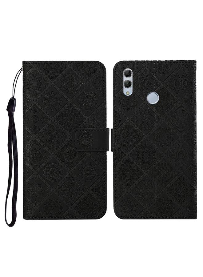 erorex Case For Huawei Honor 8X Ethnic Style Embossed Pattern Horizontal Flip Leather Case with Holder & Card Slots & Wallet & Lanyard - Image 1