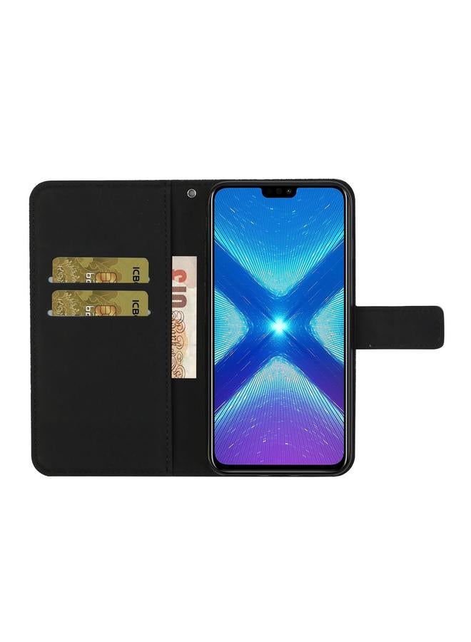 erorex Case For Huawei Honor 8X Ethnic Style Embossed Pattern Horizontal Flip Leather Case with Holder & Card Slots & Wallet & Lanyard - Image 5