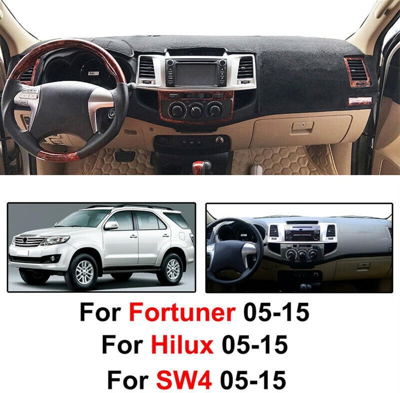 Wivplex Dashboard Cover Mat for Toyota Hilux SW4 Fortuner - Image 2