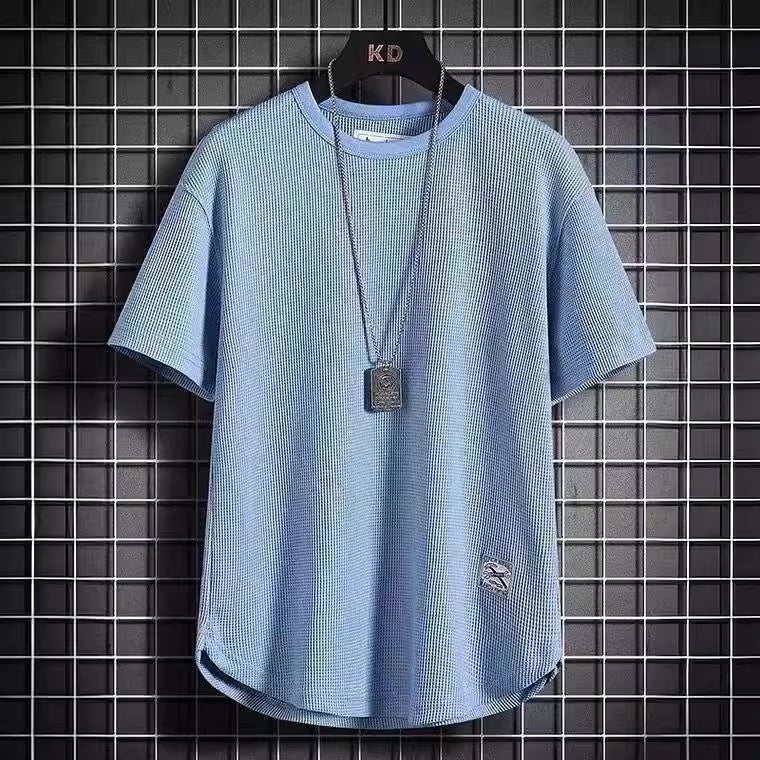 Men'S Short-Sleeved T-Shirt Thin Loose Fashion Brand Versatile Breathable Casual T-Shirt Boys Half-Sleeved Top - Image 4