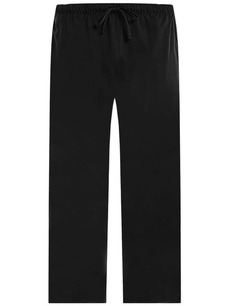 U2SKIIN Mens 100% Cotton Pajama Pants, Lightweight Soft Lounge Pant with Pockets Sleep Pj Bottoms for Men(Black, XL) - Image 1