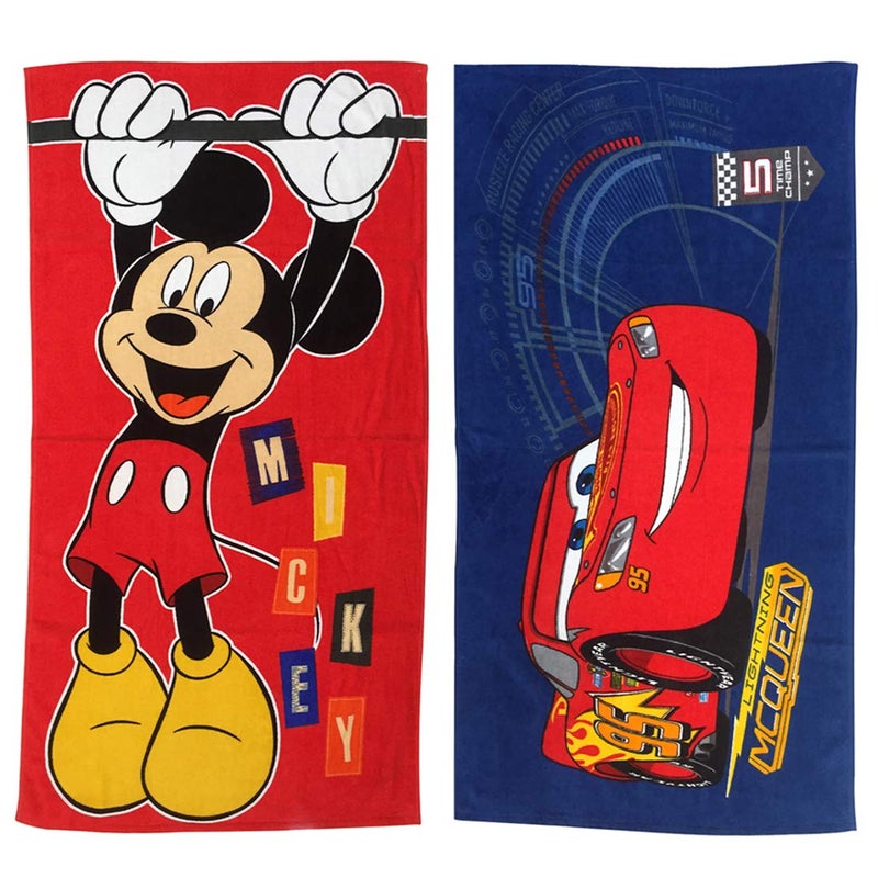Athom Trendz Athom Living Disney Modern 2 Piece 350 GSM Cotton Bath Towel Set 24x48 Red - Image 4