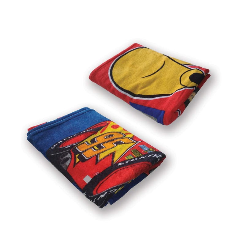 Athom Trendz Athom Living Disney Modern 2 Piece 350 GSM Cotton Bath Towel Set 24x48 Red - Image 2