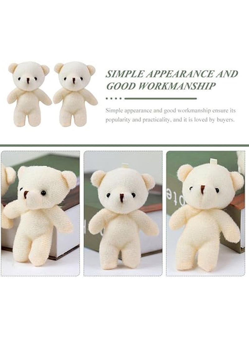 Zikra Teddies Bears Pendant, Mini Plush Bear Toy Small Plush Doll Bears Stuffed Animal Toys for Keychain Craft DIY Accessory Birthday Gifts Party Favors Supplies 12Pcs - Image 3