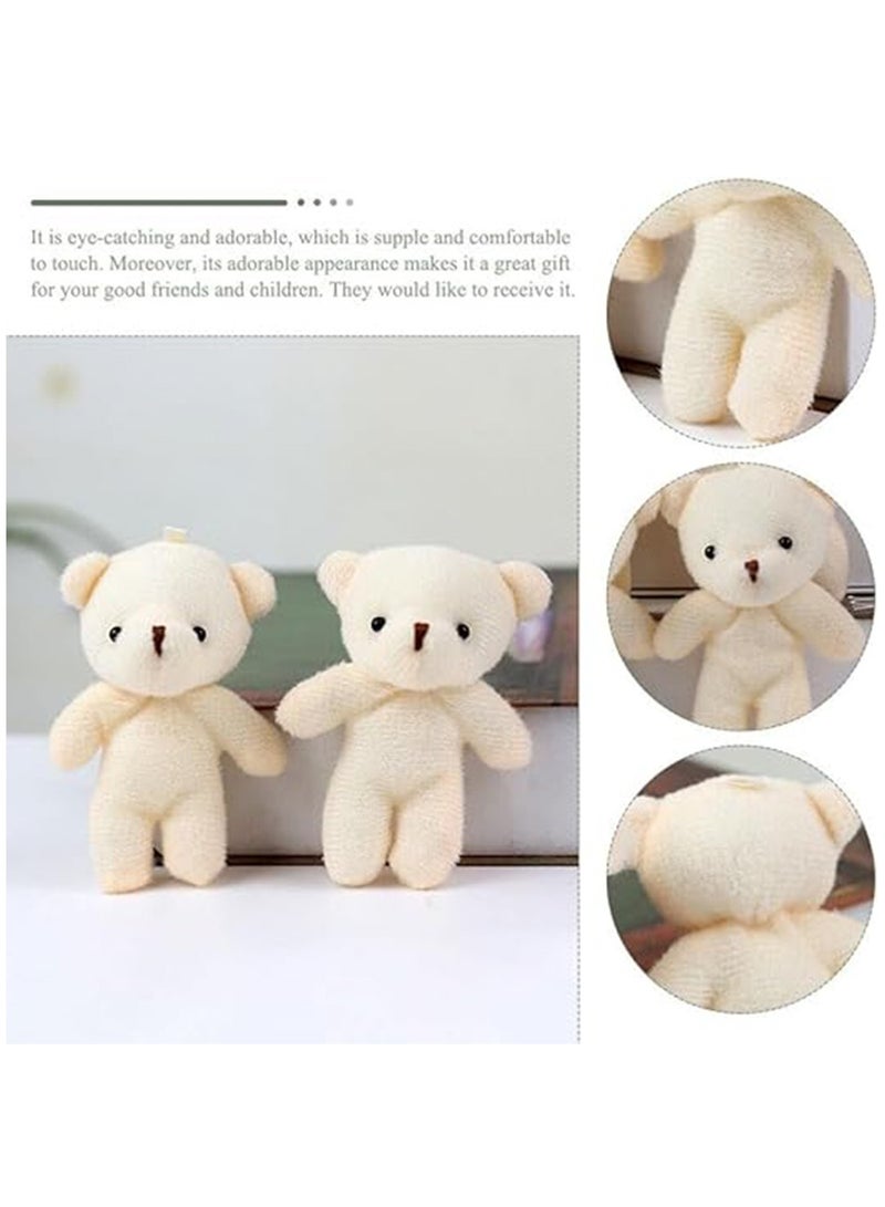 Zikra Teddies Bears Pendant, Mini Plush Bear Toy Small Plush Doll Bears Stuffed Animal Toys for Keychain Craft DIY Accessory Birthday Gifts Party Favors Supplies 12Pcs - Image 2