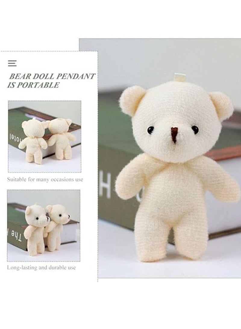 Zikra Teddies Bears Pendant, Mini Plush Bear Toy Small Plush Doll Bears Stuffed Animal Toys for Keychain Craft DIY Accessory Birthday Gifts Party Favors Supplies 12Pcs - Image 5