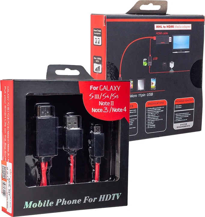 AYT Powermaster Hc-18 Mhl Kit Samsung S5 HDMI TV Connection Cable