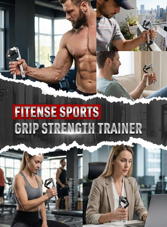 Fitense Grip Strength Trainer - Adjustable Hand Gripper Strengthener 8 Levels 50-225 lbs with Counter, Hand Grip Exerciser Wrist Strengtheners, Forearm, Finger & Hand Strength Training for Athletes, Climbers & Rehabilitation - Image 2