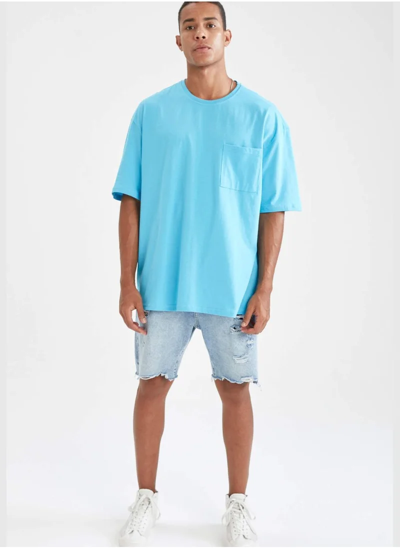 DeFacto Oversize Fit Crow Neck Basic T-Shirt