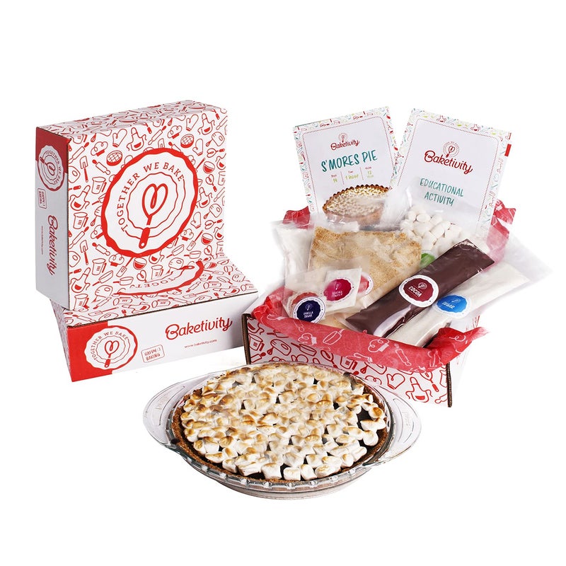 Baketivity Kids Baking Set  Meal Cooking Party Supply Kit For Teens  Real Fun Little Junior Chef Essential Kitchen Lessons  Includes Pre-Measured Ingredients (Baketivity Kit  Smores) - Image 1