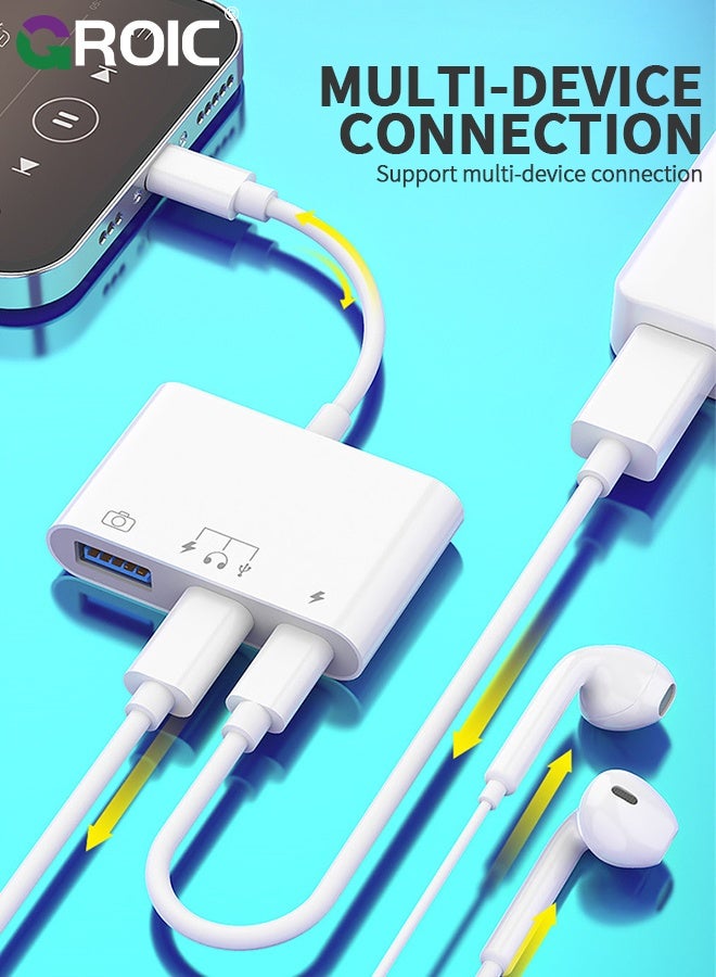 GROIC 3 in 1 for iPhone/Type-C Memory Card Reader, iPhone/Type-C to USB3.0, Type-C, iPhone, Compatible with iPhone, iPad Pro, MacBook Pro/Air, Galaxy S8 to S24  - Image 3