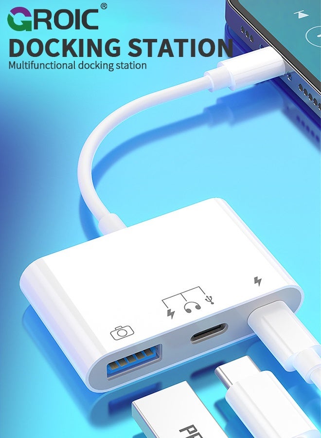 GROIC 3 in 1 for iPhone/Type-C Memory Card Reader, iPhone/Type-C to USB3.0, Type-C, iPhone, Compatible with iPhone, iPad Pro, MacBook Pro/Air, Galaxy S8 to S24  - Image 2