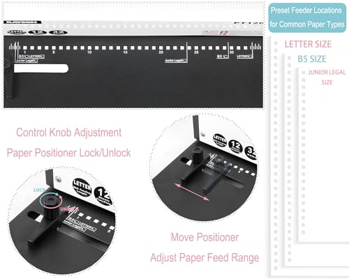 Rayson PT1202 Coil Binding Machine, 3:1 Pitch, 32 Hole Punch for Spiral & Click Binding Spines, Metal Spiral Binder Hole Punch, Punches 12 Sheets at a Time - Image 2
