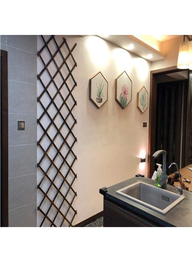 LINGWEI Wooden Expandable Garden Fence - Portable Trellis Frame Support for Climbing Vines and Flowers - Wall Decor - Image 3