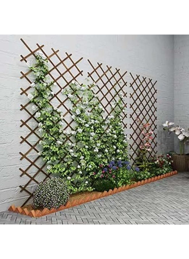 LINGWEI Wooden Expandable Garden Fence - Portable Trellis Frame Support for Climbing Vines and Flowers - Wall Decor - Image 2