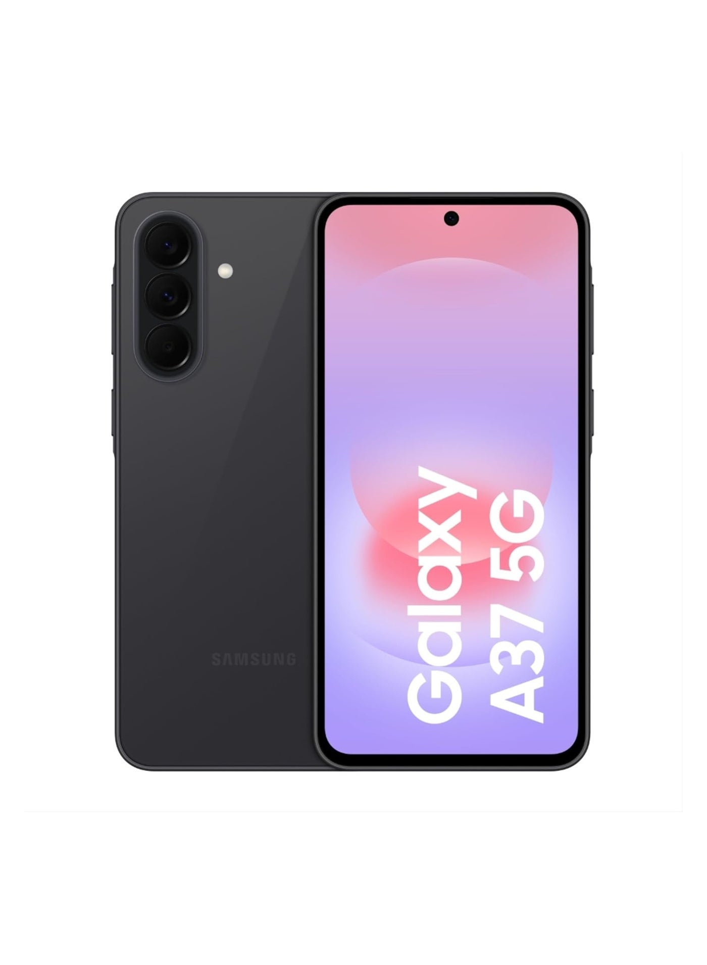 Samsung Galaxy A37 5G (Awesome Charcoal, 8GB RAM, 128GB Storage), Agentic AI, Triple Camera with Nightography Video, 2 Days Battery Life, 6 Gen OS Upgrades, IP68, 7.4mm Sleek