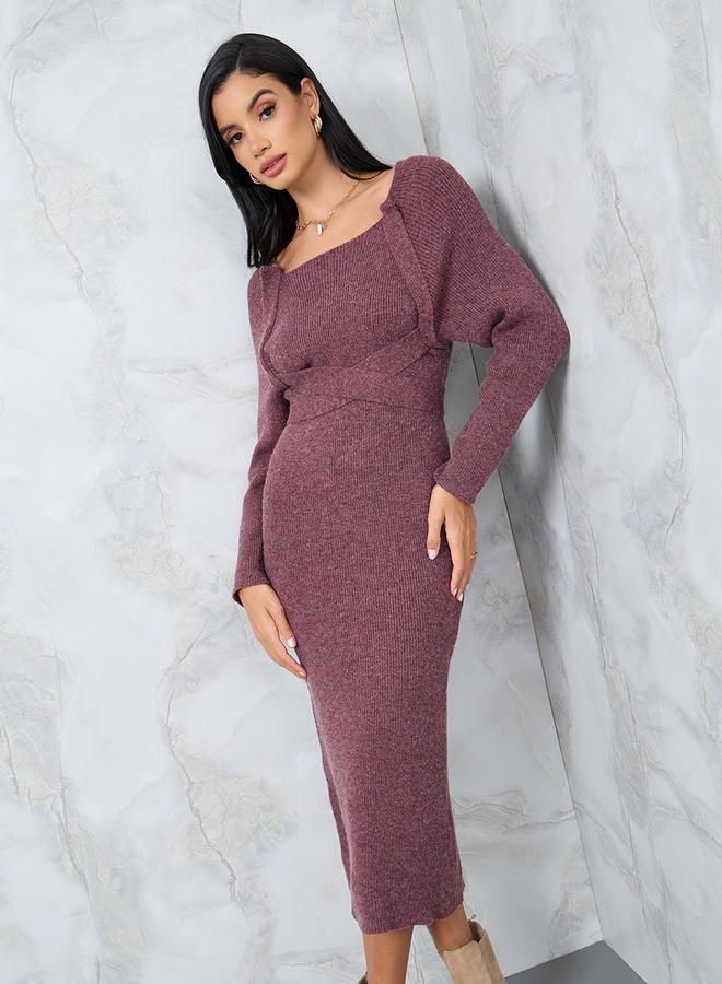 Styli Long Sleeve Midi Dress  - Image 2