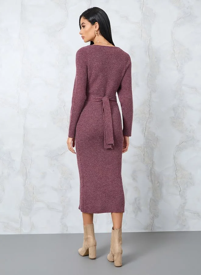 Styli Long Sleeve Midi Dress