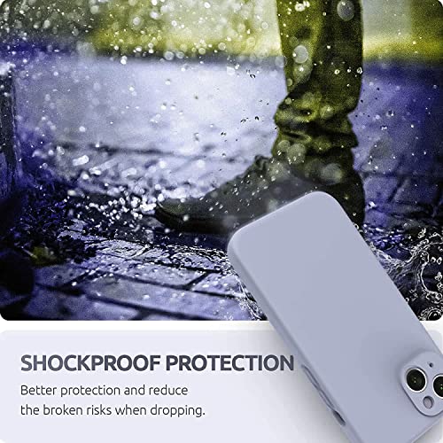 mobistyle Liquid Silicone Back Cover Case for iPhone 14 | Soft Micro-Fibre Lining Inside | Camera & Screen Protection | Shockproof Back Cover Case for iPhone 14 (Silicone, Grey) - Image 3