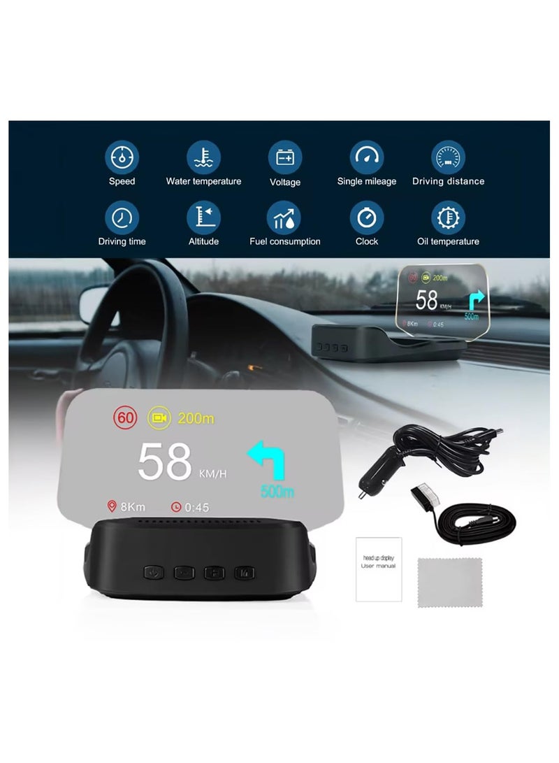 أداك ADAK Car HUD (شاشة عرض أمامية)، شاشة مزودة بوظيفة OBD+GPS، ومقياس سرعة عالي الدقة، وأداة تشخيص السيارة. تعمل على إزالة أكواد خطأ OBD لضمان القيادة الآمنة. - Image 5
