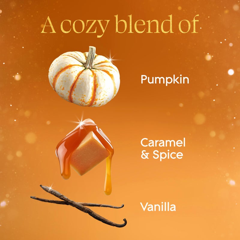Glade 3-Wick Scented Candle Jar, Pumpkin & Ginger, Air Freshener Infused with Essential Oils, 6.8 Oz, 3 Count - Image 3