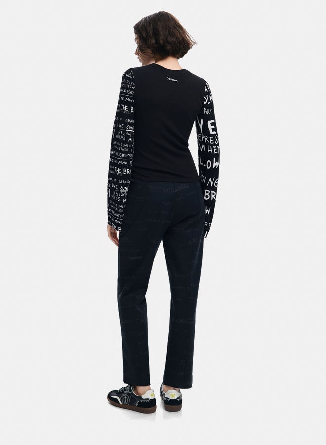 DESIGUAL T-shirt with printed sleeves  - Image 4
