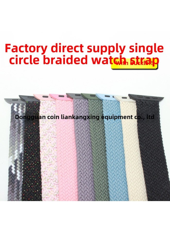 Woven Strap For Apple Watch Applewatch Strap Buckle Single-loop Woven Apple Nylon Strap-Color:With Buckle 42/44/45/49 (note Color Size)  - Image 2