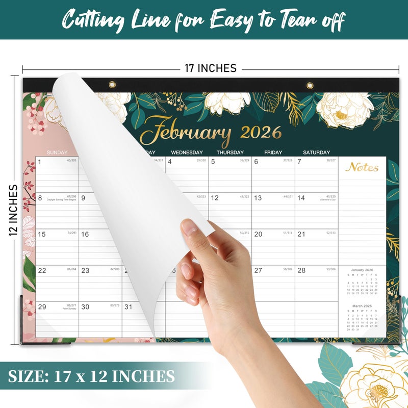Indeme 2026 Desk Calendar - Jan. 2026 - Dec. 2026, 12 Months Large Monthly Desk Calendar 2026, 17" x 12", Desk Pad, Large Ruled Blocks, To-do List & Notes, Best Desk/Wall Calendar for Planning or Organizing - Image 5