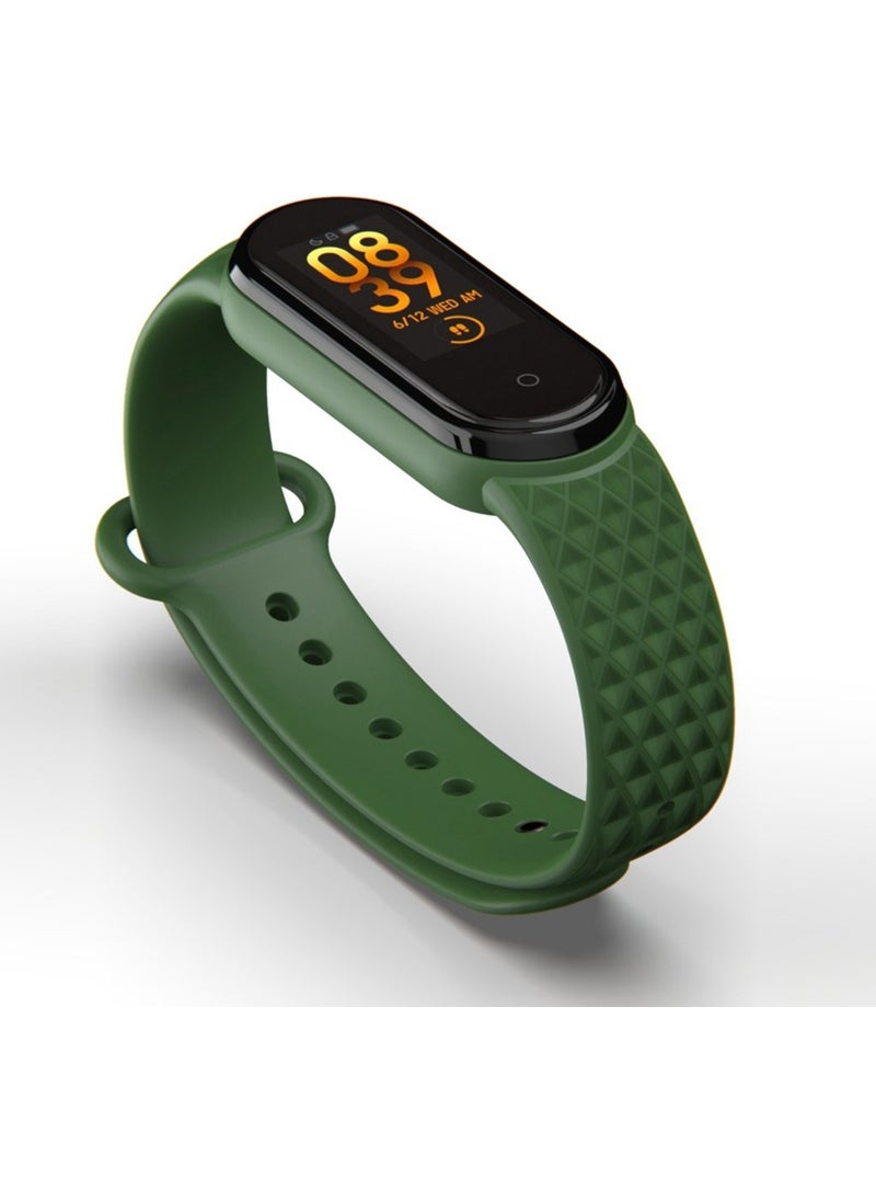 APEXEL Xiaomi Mi Band 5 and 6 Compatible Band (Embossed Pattern) 