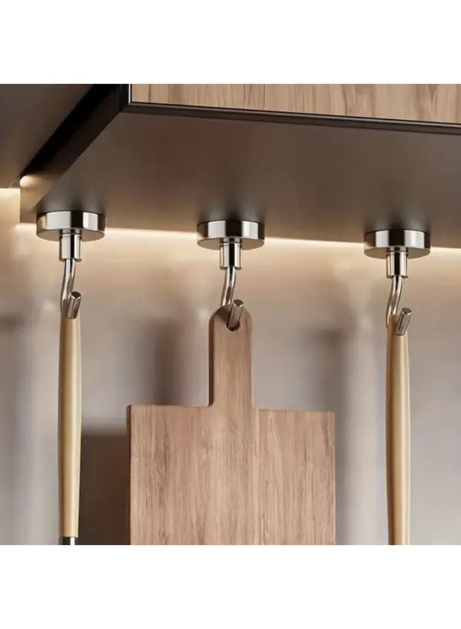 9 Pieces Heavy Duty Magnetic Hooks 22 Lbs Pull 20mm Magnet For Bathroom Kitchen - Image 5