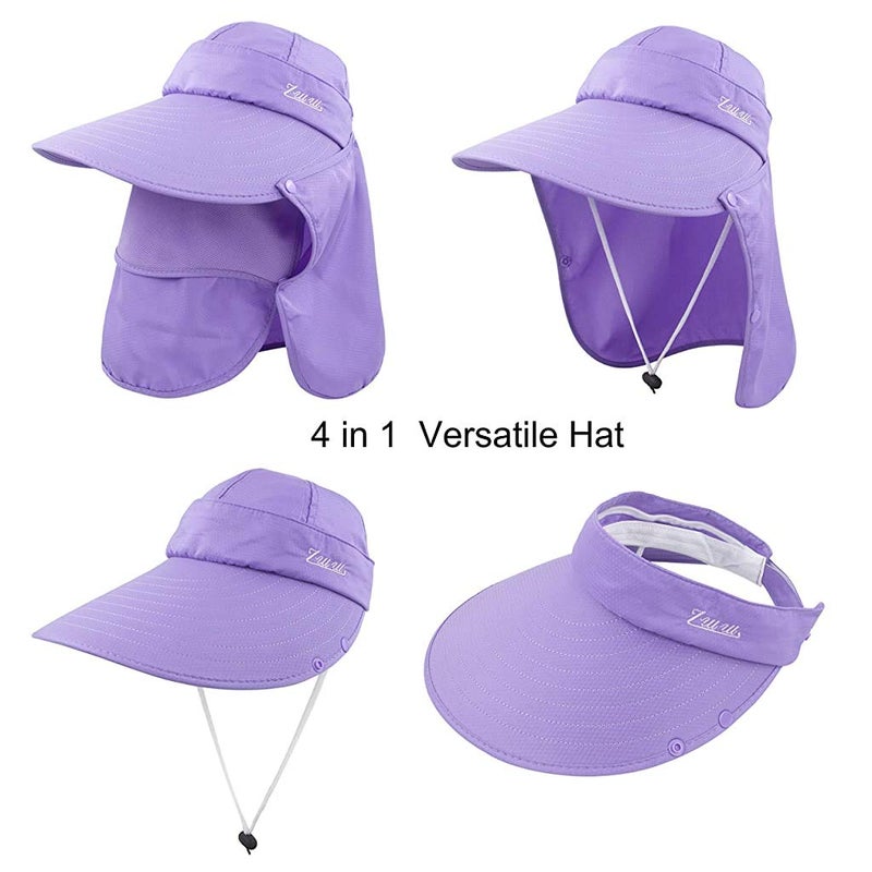 GUSTAVE ® Unisex Summer Hats with Detachable Flaps, Sun Hats for Women, Sun Protection Cap for Women, for Gardening, Beach, Boating, Fishing - Image 2
