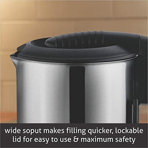 Glen Electric Travel Kettle 0.5 Litre Stainless Steel 2 Plastic Cups, Auto Shut-Off 1000 W -Silver and Black (9013), 2 Years Warranty - Image 3