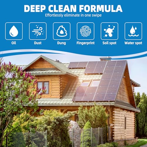 Shabebe Solar Panel Cleaner 32oz (Makes 150 Gallons) - 20X Strength Super Concentrated Glass & Solar Panel Cleaning, Industrial Grade Streak-Free Fast Dry Remove Oils, Water Spots, Dust, Droppings - Image 4