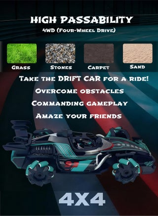 Gesture Sensing RC Stunt Car Toys for Kids - Birthday Gifts for Boys Girls Ages 6+, 360° Rotate Drift Hand Controlled Remote Control Car with Light Spray - view 5