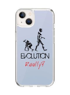 Classic Clear for Apple iPhone 14 Case Hybrid Soft Cover Flexible Edges Anti Drop TPU PC Gel Thin Transparent Cover [ Designed for Apple iPhone 14 ] - Evolution Really (Blue)